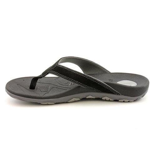 Vionic Bryce Orthotic Flip Flops for Men - Orthaheel - Black-Grey