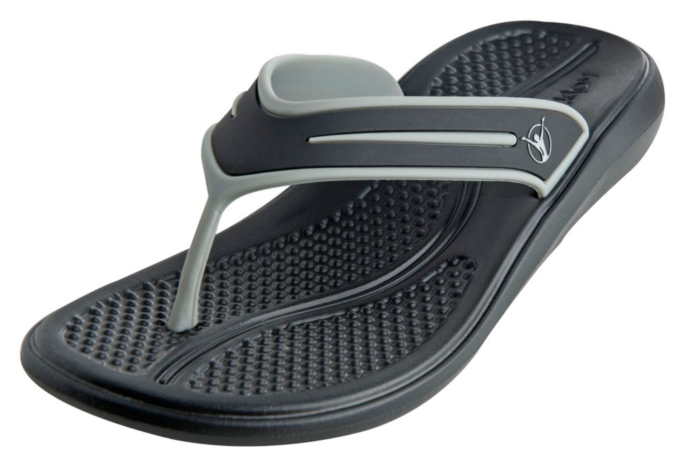 Original item: BackJoy Mens Flip Flops - Posture Sandals Black - 10