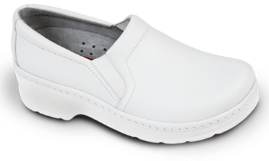 White Smooth Klogs Naples Nursing Shoes - santoni shoes