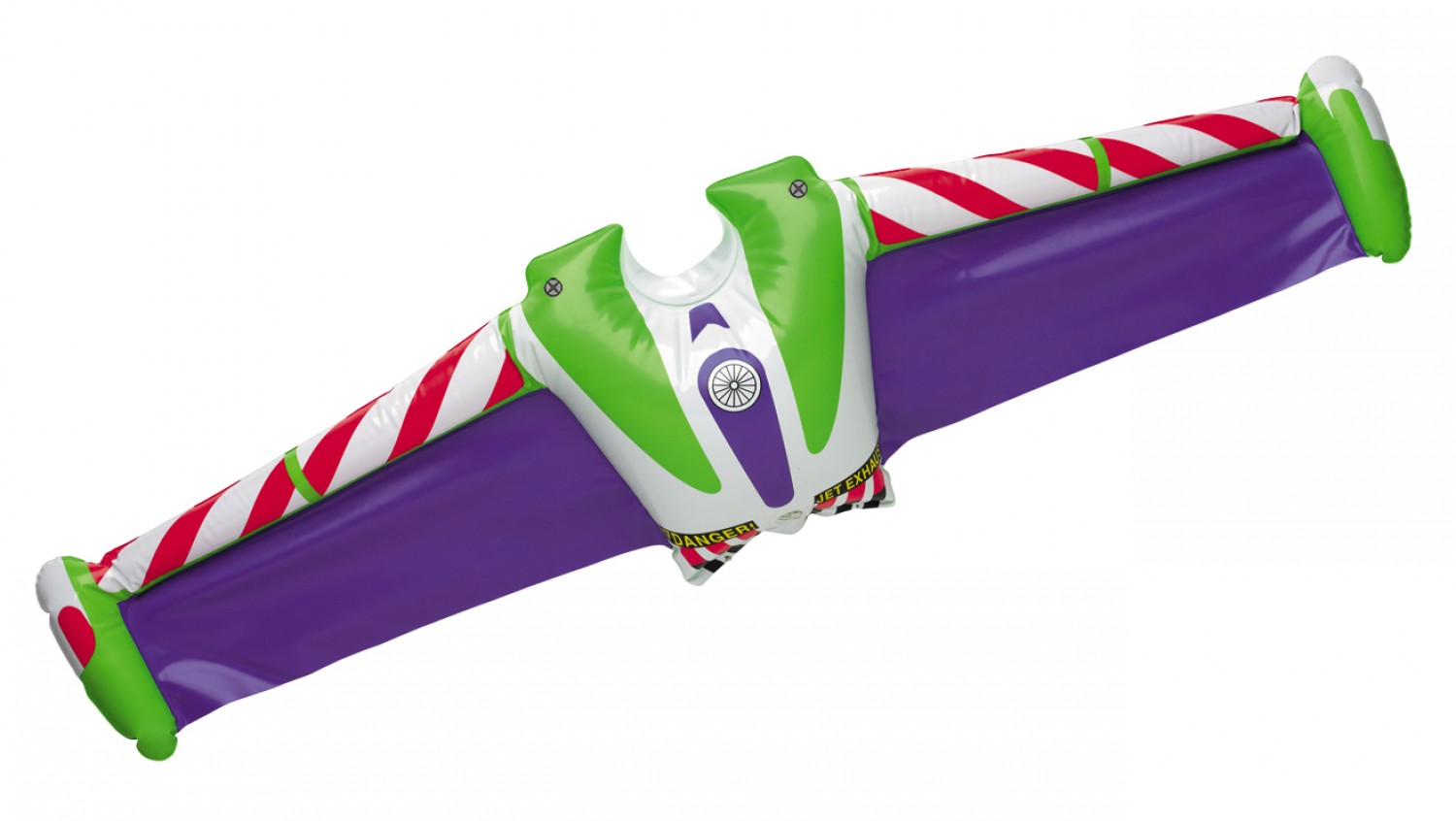 Buzz Lightyear Jet Pack includes inflatable vinyl purple wings with green. 