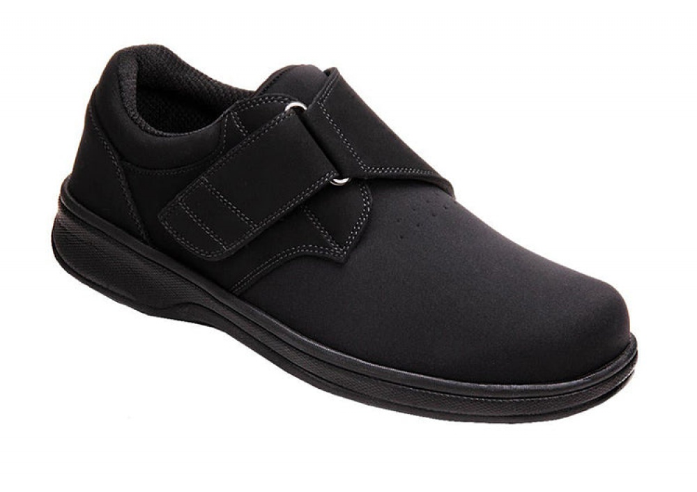 ORTHOFEET Bismarck #525 Hook & Loop Strap Black ORTHOTIC Shoes Men's Size 12 XW 