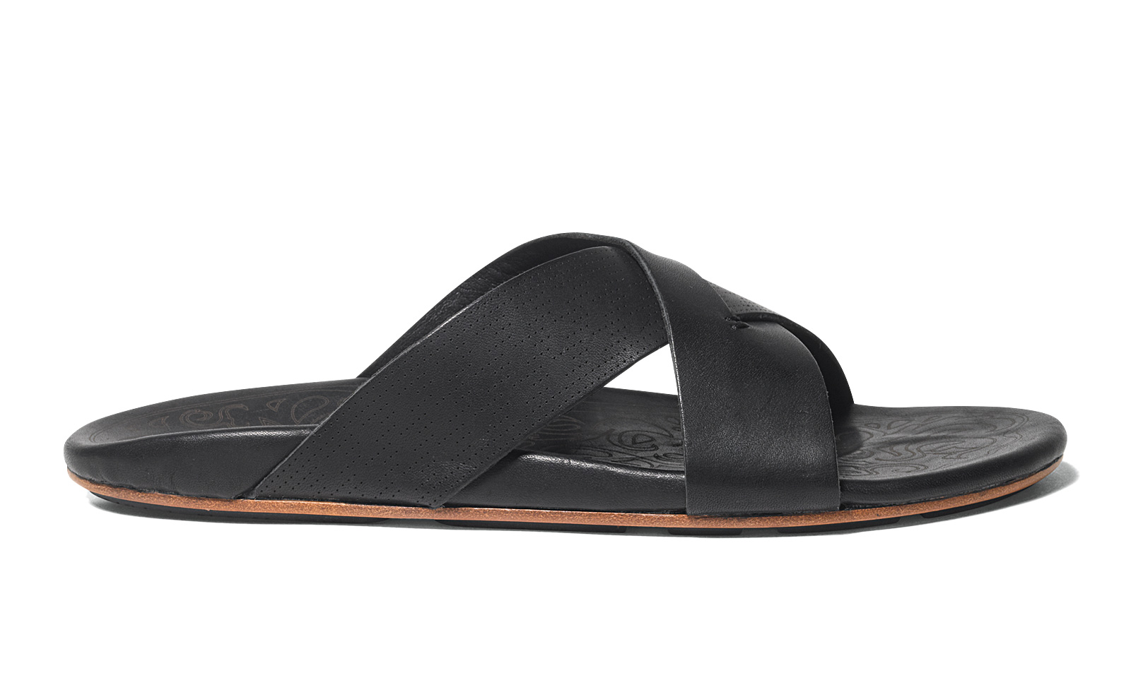 ... Men's Orthopedic Footwear Sandals OluKai Punono - Men's Leather Slides