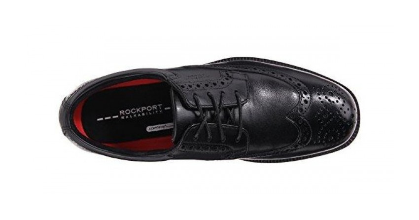 rockport black wingtip shoes