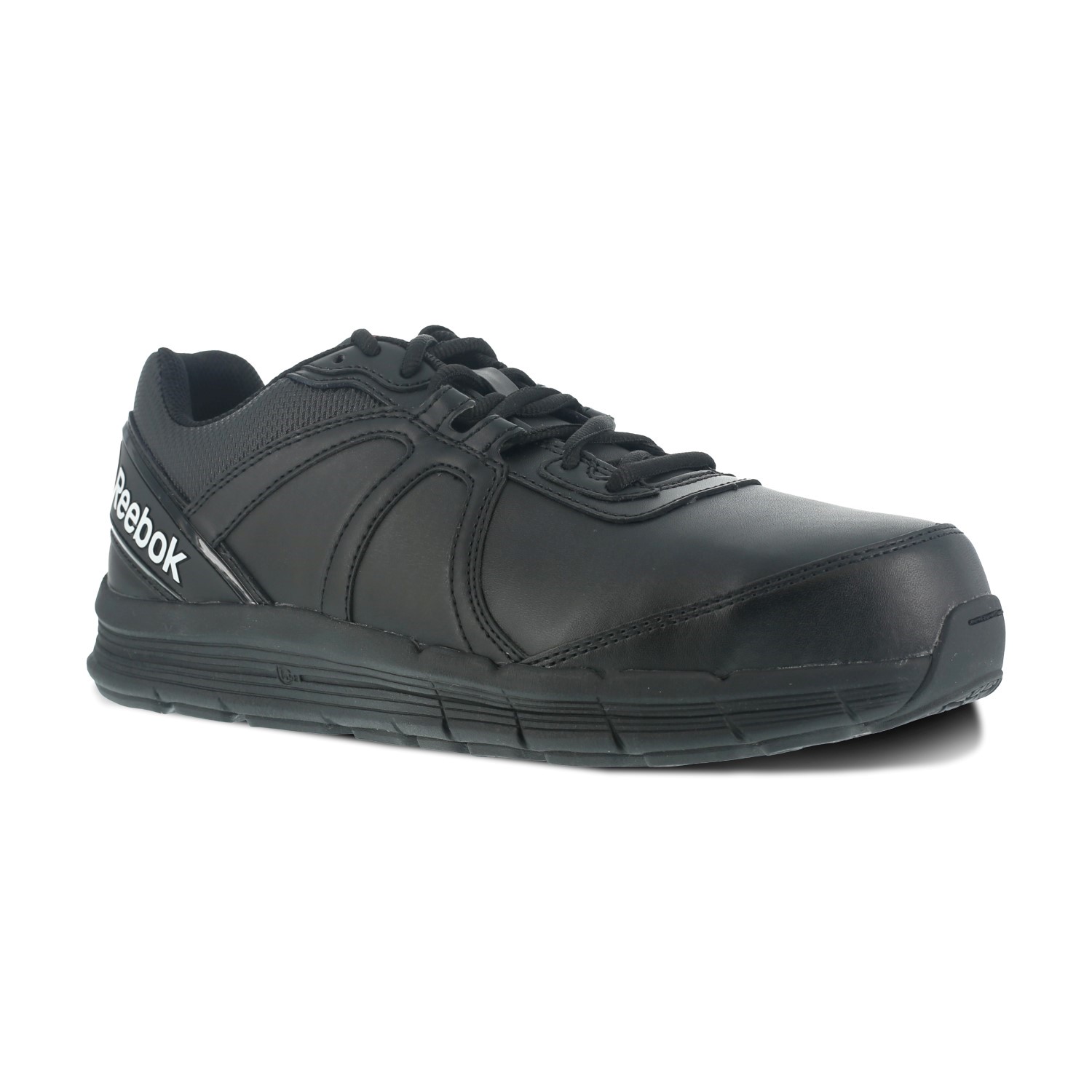 Reebok RB3501 Men's Black Steel Toe Slip Resistant Cross Trainer Work Shoes~ 