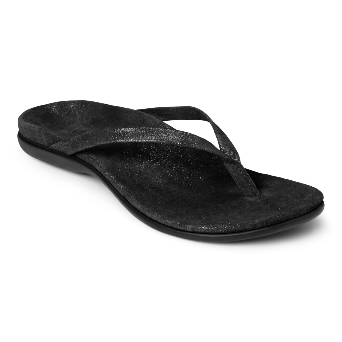 vionic black flip flops