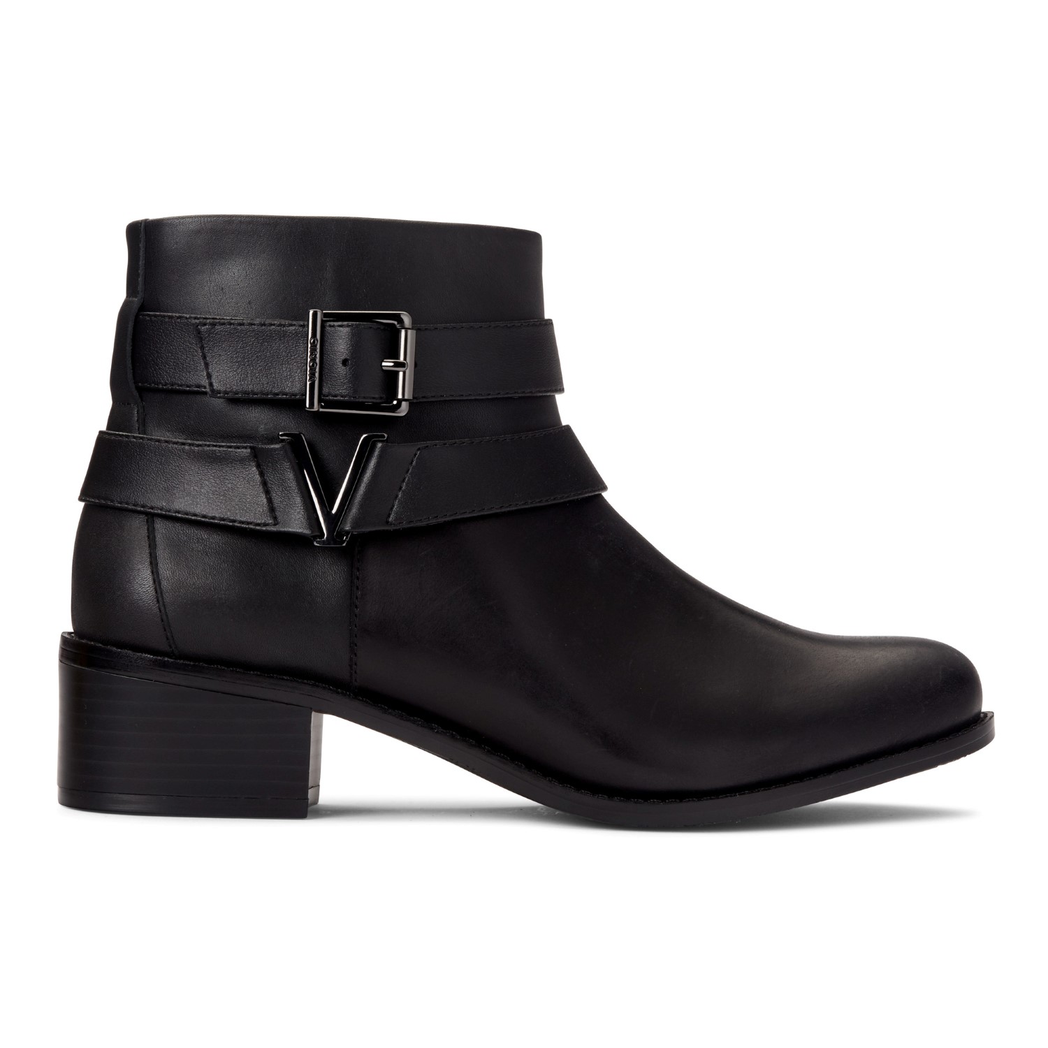 Vionic Black Suede Ankle Boots with Buckles Ama New Booties