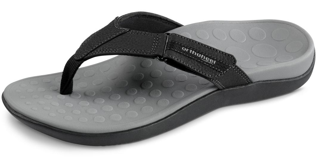 black orthopedic sandals