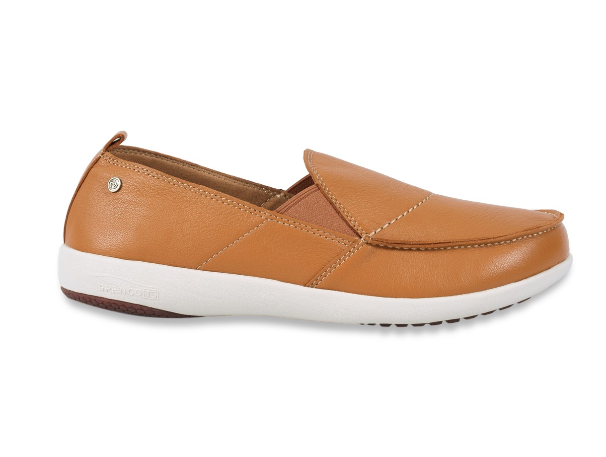 Spenco Siesta Men's Leather Slip-on Comfort Shoe - Free Shipping