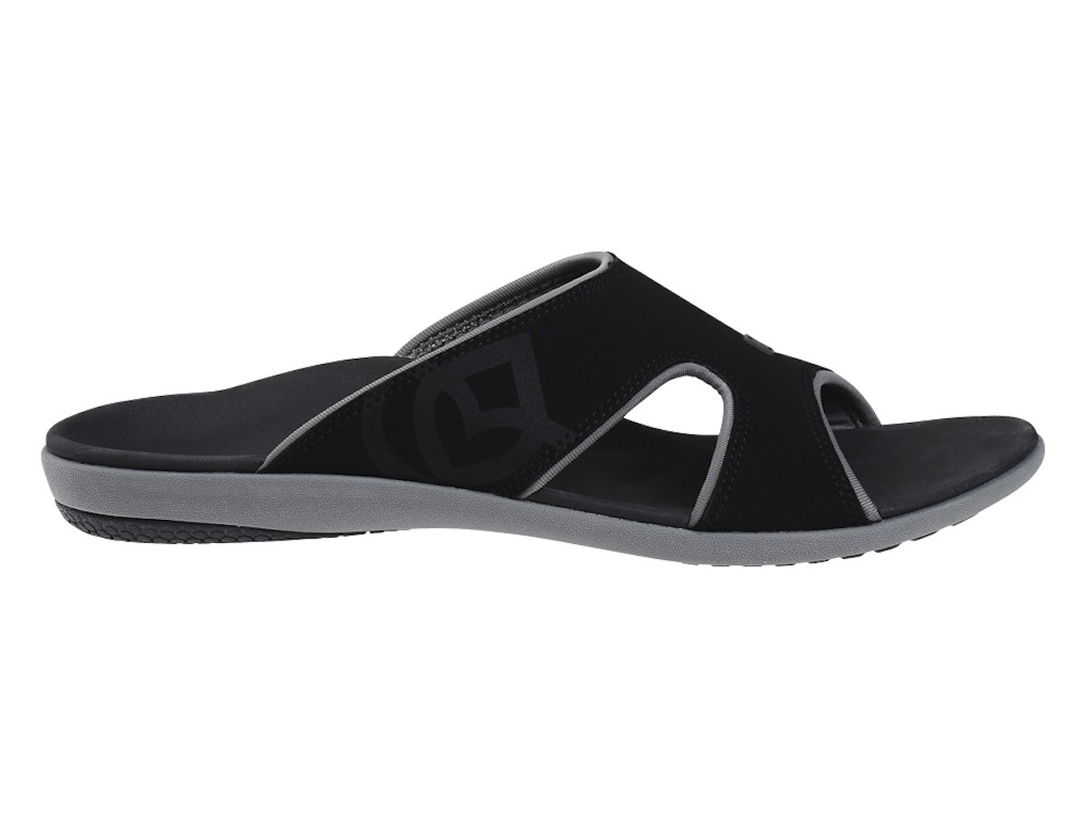 NEW Spenco Men's Total Support Slide Sandals WIDE WIDTH Black/Gray 202DE tz 