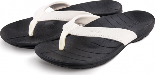 Sole Women's Baja Orthotic Flip Flop Sandal Black 10 Medium 