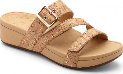 Vionic Pacific Rio Women's Adjustable Platform Sandal Gold Cork 11 Medium