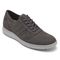 Rockport Zaden 5-eye Ubal Men's Comfort Sneaker - Grey Nubuck/canvas - Angle