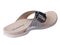Spenco Sierra Leather Thong Arch Supportive Sandal - Silver Metallic - Bottom