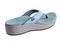 Spenco Weekend Wedge Toe-post Orthotic Sandal - Mineral Blue - Bottom