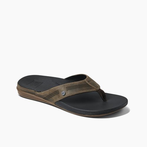 Reef Cushion Lux Men's Sandals - Tan/black - Angle