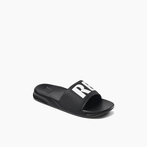 Reef Kids One Slide Kids Boy's Sandals - Black/white - Angle