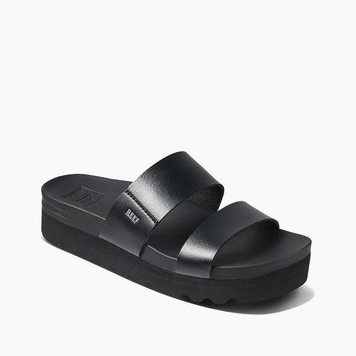 Reef Cushion Vista Hi Women's Sandals - Black/black - Angle