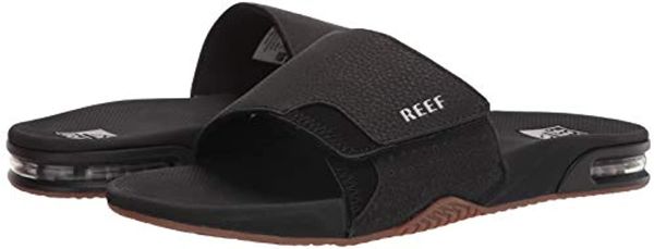 Reef Fanning Slide Men's Sandals - Black/silver