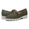 Vionic Teagan Womens Oxford/Lace Up Casual - Olive Nubuck - pair left angle