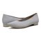Vionic Dahlia Women's Ballet Skimmer Flat - Light Grey Knit - pair left angle