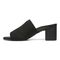 Vionic Fleur Women's Slide Heeled Sandals - Black/black Knit - Left Side