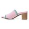 Vionic Fleur Womens Slide Sandals - Cameo Pink Knit - Left Side