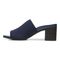 Vionic Fleur Women's Slide Heeled Sandals - Navy Knit - Left Side