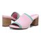 Vionic Fleur Womens Slide Sandals - Cameo Pink Knit - pair left angle