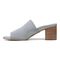 Vionic Fleur Women's Slide Heeled Sandals - Light Grey Knit - Left Side