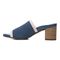 Vionic Fleur Womens Slide Sandals - Dark Blue Knit - Left Side