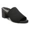 Vionic Fleur Women's Slide Heeled Sandals - Black/black Knit - Angle main