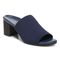 Vionic Fleur Women's Slide Heeled Sandals - Navy Knit - Angle main