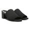 Vionic Fleur Women's Slide Heeled Sandals - Black/black Knit - Pair