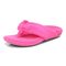 Vionic Lydia Women's Washable Thong Post Arch Supportive Slipper - Pink Glo TERRY Left angle
