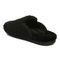 Vionic Lydia Women's Washable Thong Post Arch Supportive Slipper - BLACK CURLY SHEAR Back angle