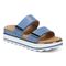 Vionic Brandie Women's Platform Comfort Sandal - Vallarta Blue Metall - Angle main