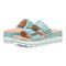 Vionic Brandie Women's Platform Comfort Sandal - Aqua - pair left angle
