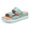 Vionic Brandie Women's Platform Comfort Sandal - Aqua - Left angle