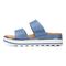 Vionic Brandie Women's Platform Comfort Sandal - Vallarta Blue Metall - Left Side