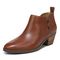 Vionic Cecily Womens Ankle/Bootie Shrtboot - Cognac Wp Leather - Left angle