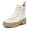 Vionic Jaxen Womens Mid Shaft Boots - Cream Wp Leather Txt - Left angle