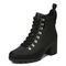 Vionic Spencer Womens Mid Shaft Boots - Black Wp Nubuck - Left angle