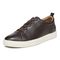 Vionic Lucas Mens Oxford/Lace Up Casual - Chocolate Leather - Left angle