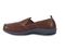Spenco Siesta Men's Leather Slip-on Comfort Shoe - French Roast - Side