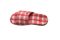 Strole Den Tartan Women's Wool Slide Slippers with Orthotic Arch Support Strole- 614 - Red - Top View