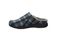 Strole Snug Tartan Women's Supportive Clog with Orthotic Arch Support Strole- 300 - Light Blue - Profile View