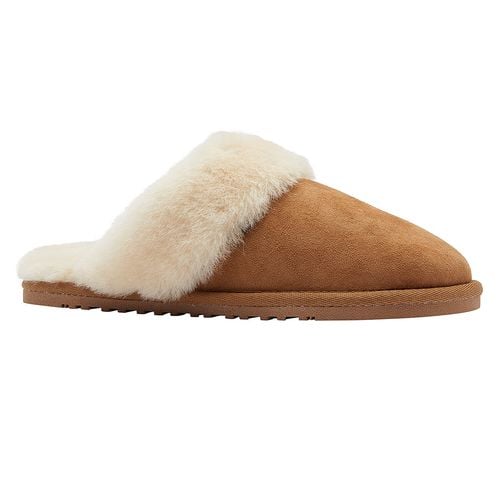 Lamo Ladies' Scuff With Double Face Slippers CW1944 - Chestnut - Profile View