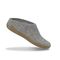 Glerups Wool Open Heel Unisex Slipper / Slip-on Clog - Leather Sole - Model B - B Grey 2