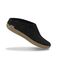 Glerups Wool Open Heel Unisex Slipper / Slip-on Clog - Leather Sole - Model B - B Charcoal 2