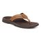 Vionic Wyatt Men's Toe-Post Sport Arch Supportive Sandal - Toffee Leather - Angle main